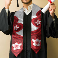 Samoa Teuila Graduation Stole Samoan Siapo Pattern Red Version