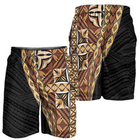Samoan Siapo Shorts for Men Tatau Pattern Half Style Retro Mode LT03 - Polynesian Pride