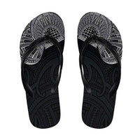 Samoan Traditional Art Tattoos Flip Flops Tatau Roman Reigns Black Color - Polynesian Pride