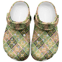 Seamless Pattern Puakenikeni and Kalo Clogs Shoes - Polynesian Pride