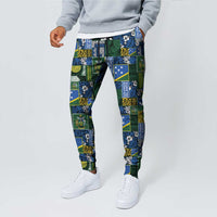 Solomon Islands Meri Kirihimete Jogger Pants Pacific Patchwork Xmas Vibes - Polynesian Pride