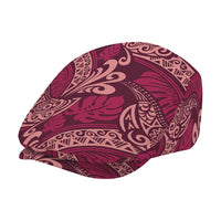 Sweet Pink Monstera Jeff Hat Polynesian Tribal Pattern - Polynesian Pride