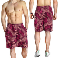 Sweet Pink Monstera Shorts for Men Polynesian Tribal Pattern LT01 - Polynesian Pride