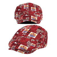 Tahiti Oaoa I Teie Noera Jeff Hat Pacific Patchwork Xmas Vibes - Polynesian Pride
