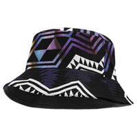 Taniko Aotearoa Mix Paua Shell Bucket Hat Niho Taniwha Lilac Glitter - Polynesian Pride