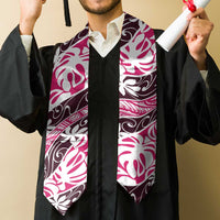 Tarona Tahiti Tiare Monstera Graduation Stole Polynesian Pattern Curve Style LT01 - Polynesian Pride