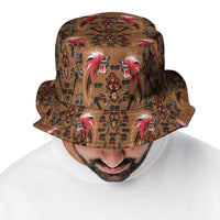 Terracotta Bird of Batik Papua Bucket Hat Exotic Natural Wealth of Papua - Polynesian Pride