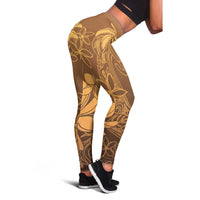 Tiare Tahiti Leggings Brown Polynesia Motifs - Polynesian Pride