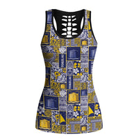 Tokelau Manuia te Kilihimahi Hollow Tank Top Pacific Patchwork Xmas Vibes - Polynesian Pride