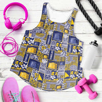 Tokelau Manuia te Kilihimahi Women Racerback Tank Pacific Patchwork Xmas Vibes - Polynesian Pride