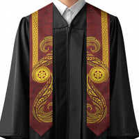Tonga Ha'apai High School Graduation Stole Ngatu and Maori Ethnic Tribal Pattern