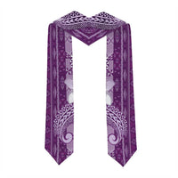 Tonga Kupesi Ngatu Graduation Stole Vintage Purple Plumeria