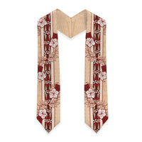 Tonga Language Week Graduation Stole Hibiscus Tongan Ngatu Pattern