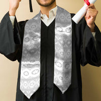 Tonga White Sunday Graduation Stole Tongan Ngatu Siale Pattern