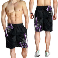 Traditional Art Hawaiian Kakau Tattoos Shorts for Men Purple Color LT03 - Polynesian Pride