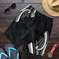 Traditional Art Hawaiian Kakau Tattoos Shorts for Men White - Polynesian Pride