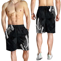 Traditional Art Hawaiian Kakau Tattoos Shorts for Men White - Polynesian Pride