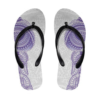 Traditional Polynesian Art Tattoos Flip Flops Purple Color LT03 Purple - Polynesian Pride