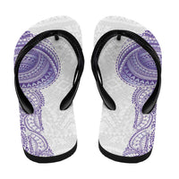 Traditional Polynesian Art Tattoos Flip Flops Purple Color LT03 - Polynesian Pride