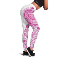 Traditional Polynesian Art Tattoos Leggings Pink Color - Polynesian Pride