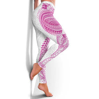 Traditional Polynesian Art Tattoos Leggings Pink Color - Polynesian Pride