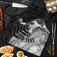 Personalized New Zealand Football Apron Kiwi Mascot with Silver Fern - Maori Tribal Tattoo Art