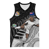 Personalized New Zealand Football Basketball Jersey Kiwi Mascot with Silver Fern - Maori Tribal Tattoo Art