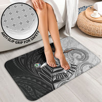 Personalized New Zealand Football Bathroom Set Kiwi Mascot with Silver Fern - Maori Tribal Tattoo Art