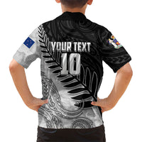Personalized New Zealand Football Hawaiian Shirt Kiwi Mascot with Silver Fern - Maori Tribal Tattoo Art