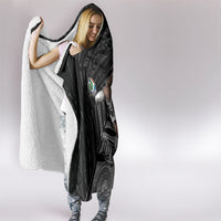 Personalized New Zealand Football Hooded Blanket Kiwi Mascot with Silver Fern - Maori Tribal Tattoo Art