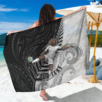 Personalized New Zealand Football Sarong Kiwi Mascot with Silver Fern - Maori Tribal Tattoo Art