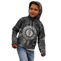 Hawaiian Piko Kid Hoodie Cultural Anchor Connect Your Roots Ocean Waves