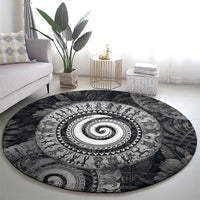 Hawaiian Piko Round Carpet Cultural Anchor Connect Your Roots Ocean Waves