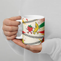 Support Your Fruity Friends Love Wins Gay Pride Ceramic Mug LGBTQ Retro 30s Cartoon Checkered