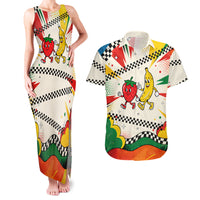 Support Your Fruity Friends Love Wins Gay Pride Couples Matching Tank Maxi Dress and Hawaiian Shirt LGBTQ Retro 30s Cartoon Checkered