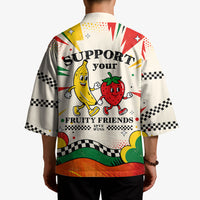 Support Your Fruity Friends Love Wins Gay Pride Kimono LGBTQ Retro 30s Cartoon Checkered