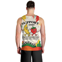 Support Your Fruity Friends Love Wins Gay Pride Men Tank Top LGBTQ Retro 30s Cartoon Checkered
