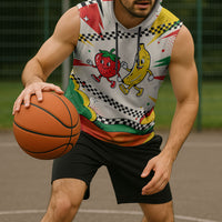 Support Your Fruity Friends Love Wins Gay Pride Sleeveless Hoodie LGBTQ Retro 30s Cartoon Checkered