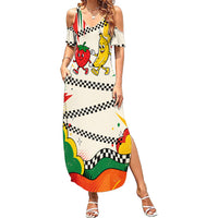 Support Your Fruity Friends Love Wins Gay Pride Summer Maxi Dress LGBTQ Retro 30s Cartoon Checkered