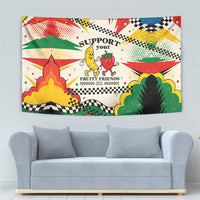 Support Your Fruity Friends Love Wins Gay Pride Tapestry LGBTQ Retro 30s Cartoon Checkered