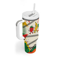 Support Your Fruity Friends Love Wins Gay Pride Tumbler With Handle LGBTQ Retro 30s Cartoon Checkered