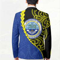 Federated States Of Micronesia FSM Blazer Pacific Islander Tribal Swirl Geometric Pattern