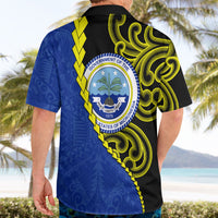 Federated States Of Micronesia FSM Hawaiian Shirt Pacific Islander Tribal Swirl Geometric Pattern
