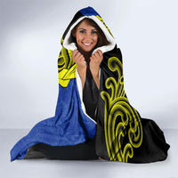 Federated States Of Micronesia FSM Hooded Blanket Pacific Islander Tribal Swirl Geometric Pattern