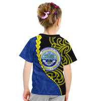 Federated States Of Micronesia FSM Kid T Shirt Pacific Islander Tribal Swirl Geometric Pattern
