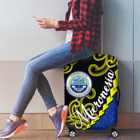 Federated States Of Micronesia FSM Luggage Cover Pacific Islander Tribal Swirl Geometric Pattern
