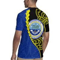 Federated States Of Micronesia FSM Rugby Jersey Pacific Islander Tribal Swirl Geometric Pattern