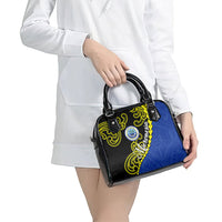 Federated States Of Micronesia FSM Shoulder Handbag Pacific Islander Tribal Swirl Geometric Pattern