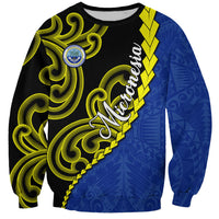 Federated States Of Micronesia FSM Sweatshirt Pacific Islander Tribal Swirl Geometric Pattern
