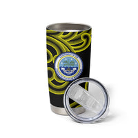 Federated States Of Micronesia FSM Tumbler Cup Pacific Islander Tribal Swirl Geometric Pattern